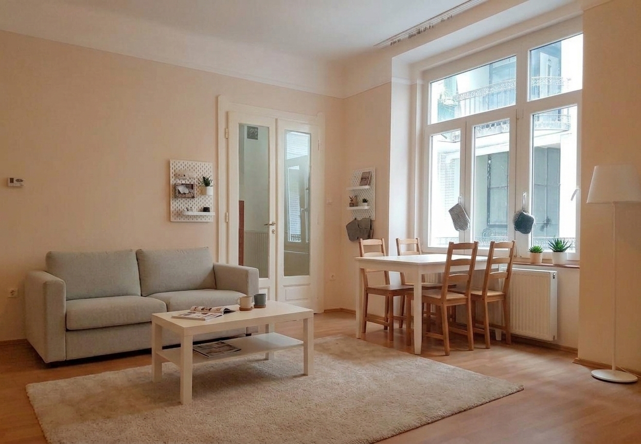 Berendezett szoba IKEA bútorokkal - AI szerkesztett